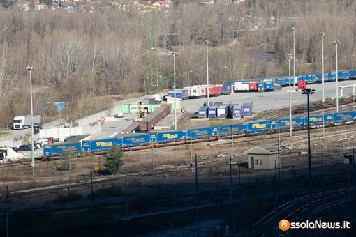 Foto: il treni merci  arrivato a Domo 2 senza freni
