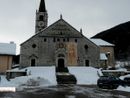La chiesa di Baceno il giorno dopo la nevicata