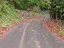 Agrano, frana sulla strada per l'Alpe selviana