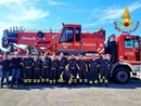 Corso di guida dell'autogru per sette vigili del fuoco piemontesi