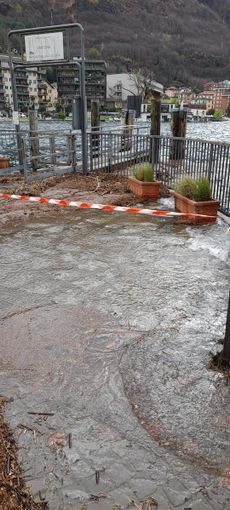 Lago d'Orta vicino all'esondazione