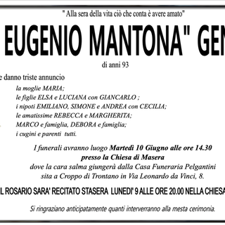 Eugenio Mantona "Geni" di anni 93