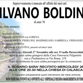 Silvano Boldini di anni 76