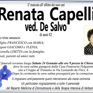 Renata Capelli di anni 82