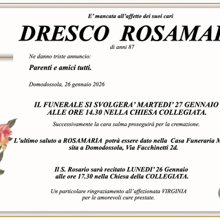 Dresco Rosamaria di anni 87