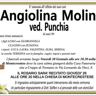 Angiolina Molini ved. Punchia di anni 99