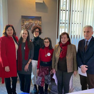 Da sinistra Anna Maria Galizia, Danila Massara, Alessia Manini, Giovanna Malacrida, Maria Grazia Pedrini, Maurizio De Paoli