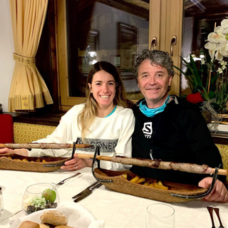La campionessa Marta Bassino a Livigno con lo skiman ossolano Gianluca Petrulli per preparare il finale di stagione