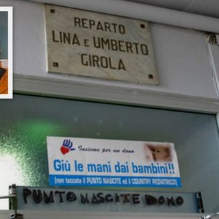 Il punto nascite di Domodossola; nel riquadro il dottor Davide Bonacci