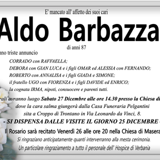 Aldo Barbazza 87 anni