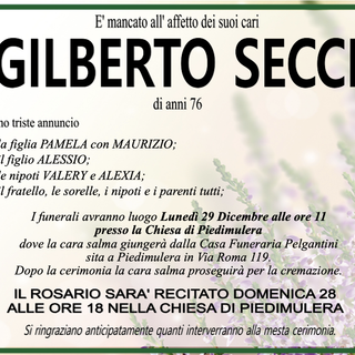Gilberto Secci 76 anni
