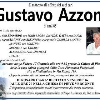 Gustavo Azzoni di anni 85