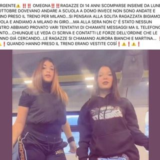 Ritrovate le due adolescenti scomparse