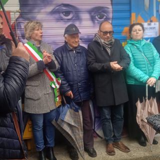 Inaugurata l'opera di street art dedicata al partigiano Cinella