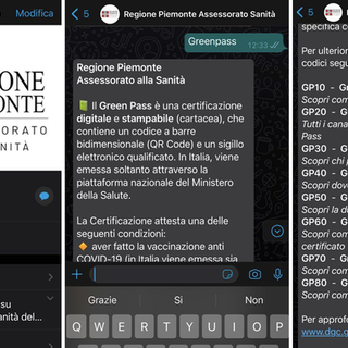 Covid e Green Pass, le informazioni dalla Regione arrivano via whatsapp
