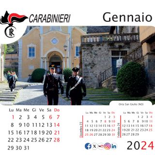 Anche Orta sul calendario dell'Arma dei Carabinieri