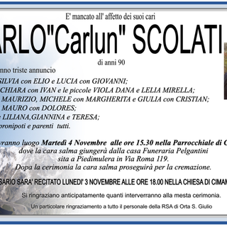 Carlo 'Carlun' Scolati 90 anni