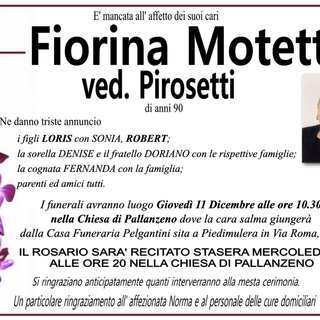 Fiorina Motetta ved. Pirosetti di anni 90
