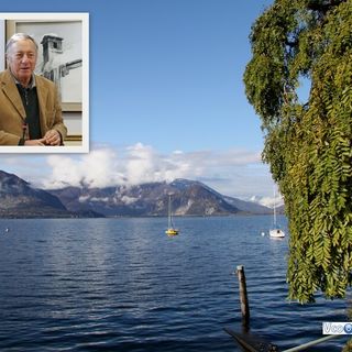 Il Lago Maggiore e nel riquadro il commissario Marco Zacchera