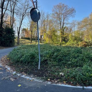 Biganzolo, sistemato il palo con specchio stradale che era caduto