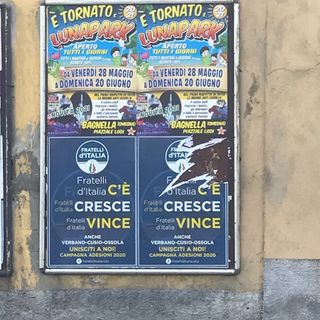 Omegna, Fratelli d'Italia: “Atti di vandalismo sui manifesti affissi in città”