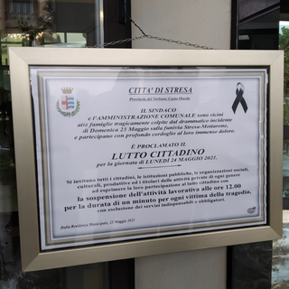 Lutto cittadino oggi a Stresa, per ricordare le vittime del Mottarone