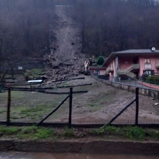 Frana in Valle Strona, isolata Luzzogno FOTO