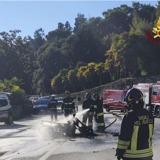 Incidente sulla statale 34, grave un motociclista