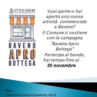 Il Comune di Baveno incentiva la'pertura di esercizi commerciali con il bando 'Apro Bottega'