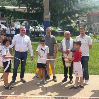Agrano in festa per l'inaugurazione del nuovo campo da basket VIDEO