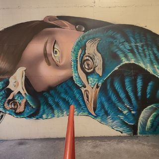 Street art contro i vandalismi al parcheggio Rosmini di Intra
