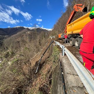 Frana in Vallestrona, si lavora per la messa in sicurezza