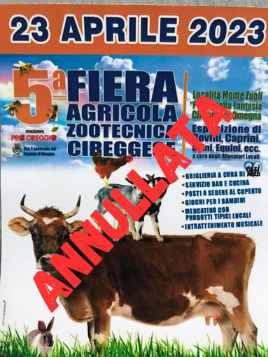 Annullata la Fiera Agricola Cireggese