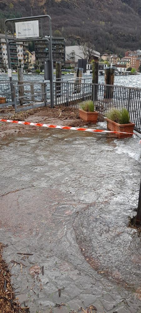Lago d'Orta vicino all'esondazione