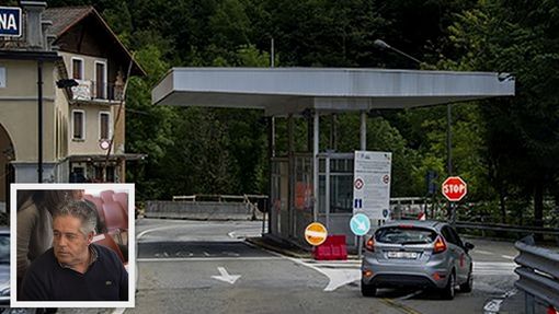 Il posto di confine di Ponte Ribellasca, nel riquadro Antonio Locatelli Il posto di confine di Ponte Ribellasca, nel riquadro Antonio Locatelli