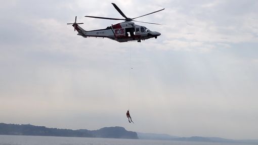 Esercitazione della guardia costiera a Verbania