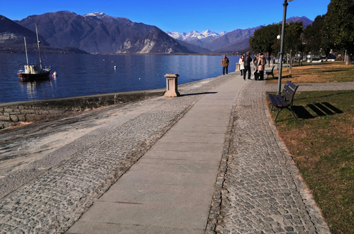 Pallanza, concluso il percorso agevolato per disabili sul lungolago di viale delle Magnolie