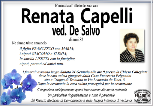 Renata Capelli di anni 82