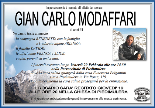 Gian Carlo Modaffari di anni 51
