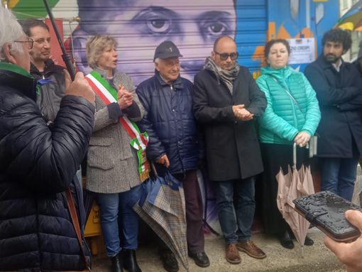 Inaugurata l'opera di street art dedicata al partigiano Cinella Inaugurata l'opera di street art dedicata al partigiano Cinella