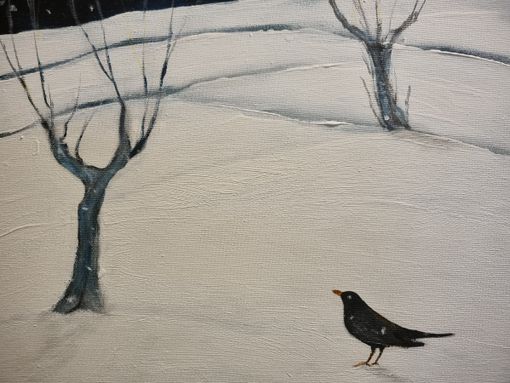 “Gennaio e la Merla”, opera del pittore braidese Franco Gotta “Gennaio e la Merla”, opera del pittore braidese Franco Gotta