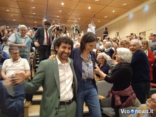 La segretaria dem Elly Schlein a Verbania per sostenere la campagna di Riccardo Brezza. FOTO
