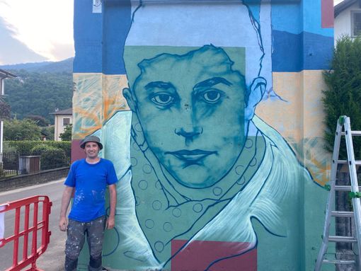 Un murales per ricordare il partigiano Antonio Realini