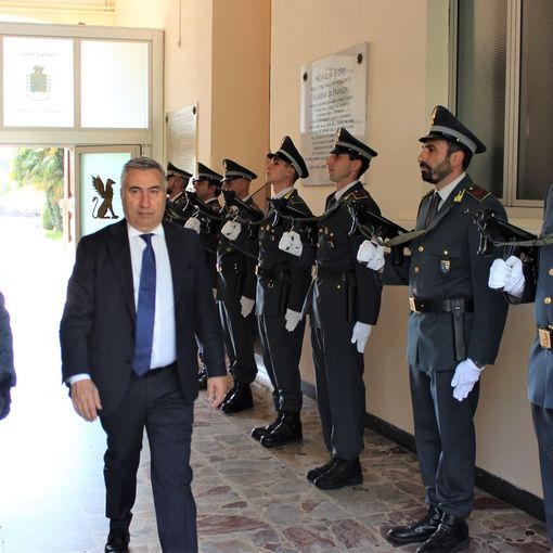 Il Prefetto Formiglio in visita al comando provinciale della Guardia di Finanza