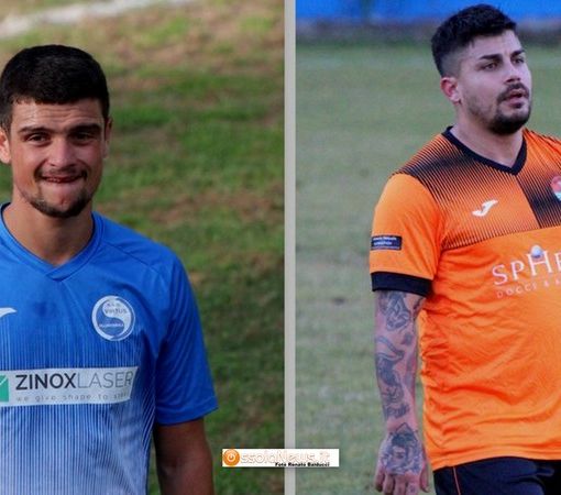 Foto: Pasin (Virtus Villa) e Salzano (Bagnella) in gol contro Sizzano e Vogogna