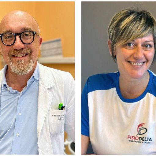 Nella foto il dott. Andrea Capuano e la fisioterapista  Cristina Santovito