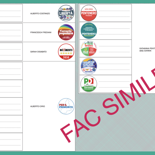 Elezioni: il fac-simile della scheda elettorale per le regionali