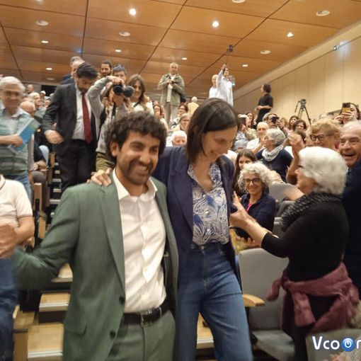 La segretaria dem Elly Schlein a Verbania per sostenere la campagna di Riccardo Brezza. FOTO