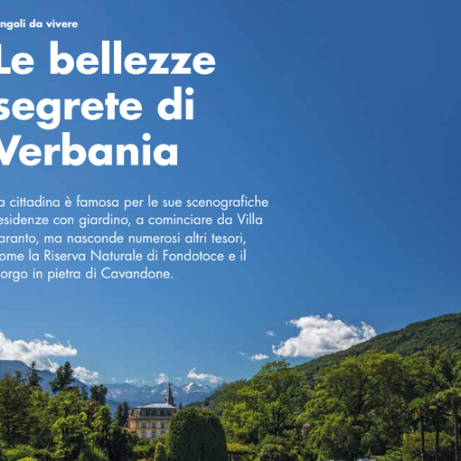 Sulla rivista dei supermercati Tigros un articolo dedicato a Verbania