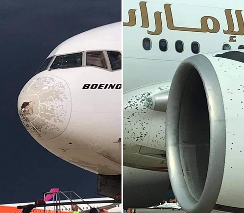 Boeing colpito dalla grandine: ha chiesto il rientro a Malpensa sopra il lago d’Orta